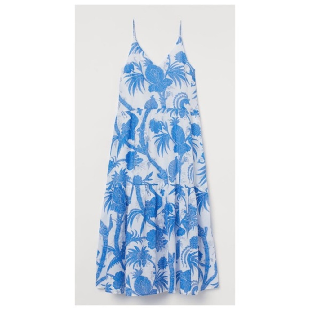 Blue and white maxi